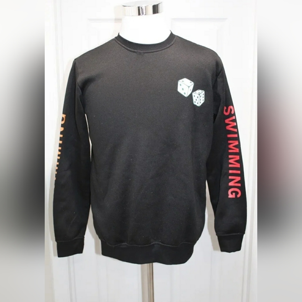 Mac Miller Swimming crew neck sweatshirt black dice most dope size large